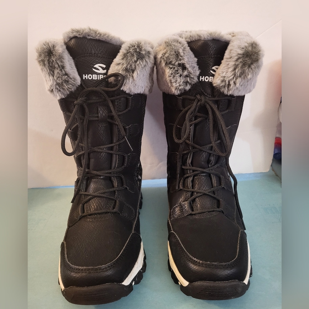 Women's Hobibear  Black Winter Boots sz 8.5(40) #499